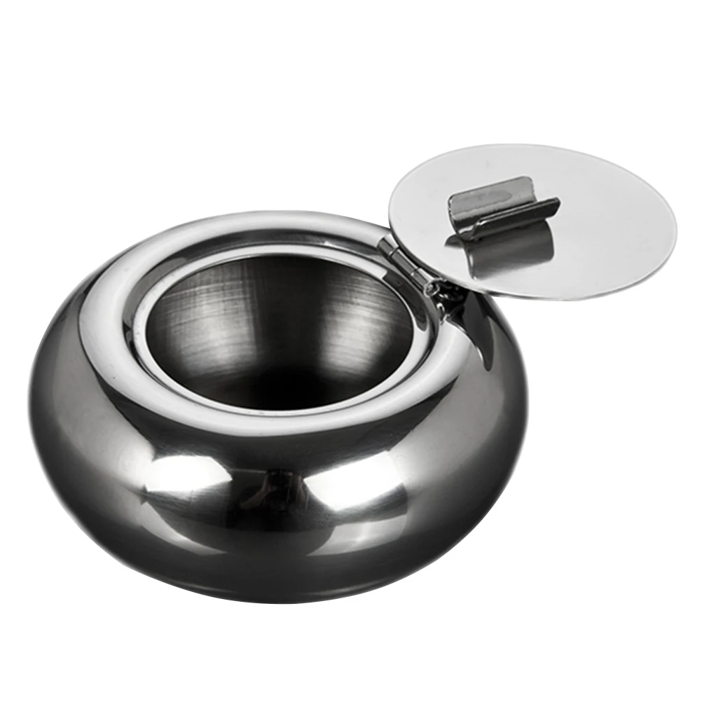 Stainless Steel Ashtray Heat-resistant Silver Tone Lid Ashtray Ash Holder Cigarette Ash Container
Stainless Steel Ashtray Heat-resistant Silver Tone Lid Ashtray Ash Holder Cigarette Ash Container