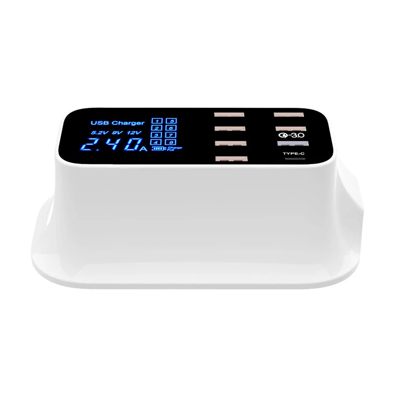 Quick Charge 3.0 Smart USB Type C Charger Station Led Display Fast Charging Phone Tablet USB Charger For iPhone Samsung Adapter
Quick Charge 3.0 Smart USB Type C Charger Station Led Display Fast Charging Phone Tablet USB Charger For iPhone Samsung Adapter