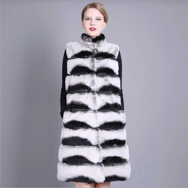 IANLAN Winter Womens Real Fur Vests Full-pelt Rex Rabbit Fur Sleeveless Coats Lady Imitation Chinchilla X-Long Waistcoat IL00344
IANLAN Winter Womens Real Fur Vests Full-pelt Rex Rabbit Fur Sleeveless Coats Lady Imitation Chinchilla X-Long Waistcoat IL00344
