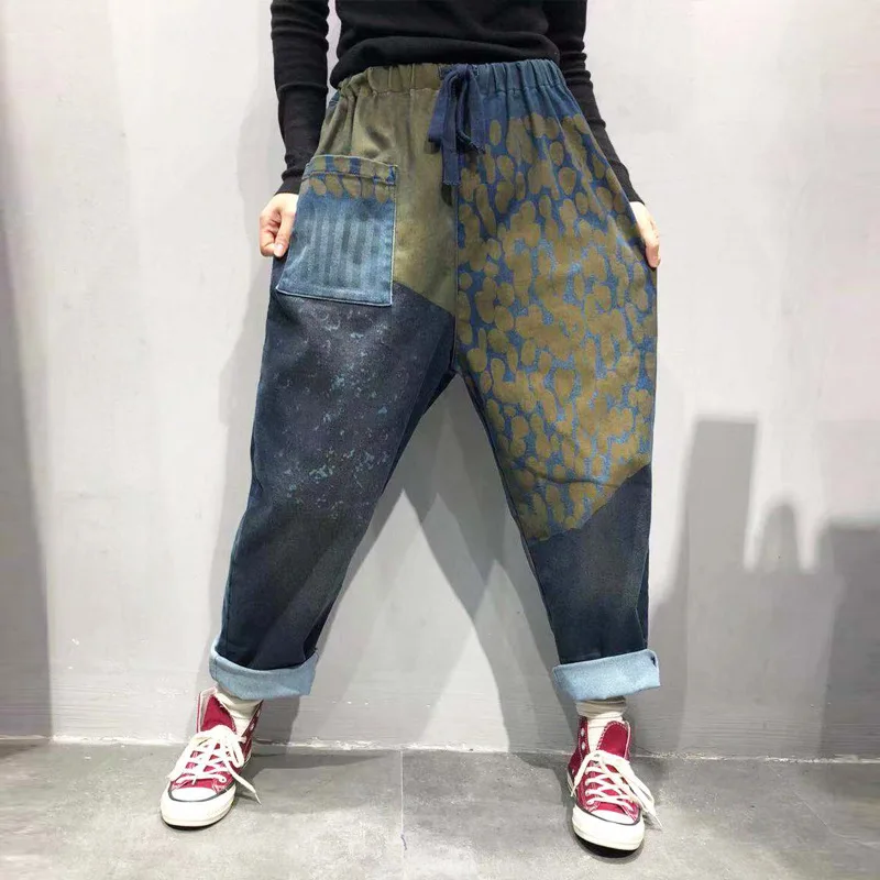 Travel Jeans Women printed Big Drop Crotch Denim Trousers Boho Hippie Baggy Thin Cowboy Pants Large Size Hanging Crotch Joggers
Travel Jeans Women printed Big Drop Crotch Denim Trousers Boho Hippie Baggy Thin Cowboy Pants Large Size Hanging Crotch Joggers