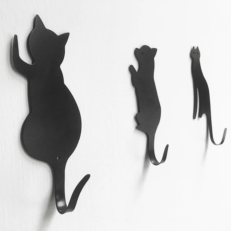 3 Pcs Cute Cats Dog Wall Mounted Simple Design Metal Hat Key Hanging Clothes Coat Rack Hooks Adhesive
3 Pcs Cute Cats Dog Wall Mounted Simple Design Metal Hat Key Hanging Clothes Coat Rack Hooks Adhesive