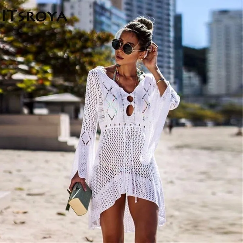 Sexy Hollow Out Cover Up Bikini Women Swimsuit Cover-up Beach Bathing Suit Beach Wear Knitting Swimwear Beach Dress Tunic Robe
Sexy Hollow Out Cover Up Bikini Women Swimsuit Cover-up Beach Bathing Suit Beach Wear Knitting Swimwear Beach Dress Tunic Robe