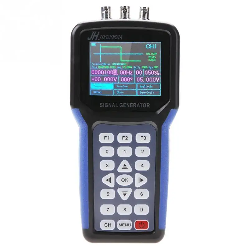 Signal Generator JDS2062A Oscilloscope Handheld 30MHz 2 Channel Digital Signal Generator Multimeter Frequency Meter AC110-220V
Signal Generator JDS2062A Oscilloscope Handheld 30MHz 2 Channel Digital Signal Generator Multimeter Frequency Meter AC110-220V