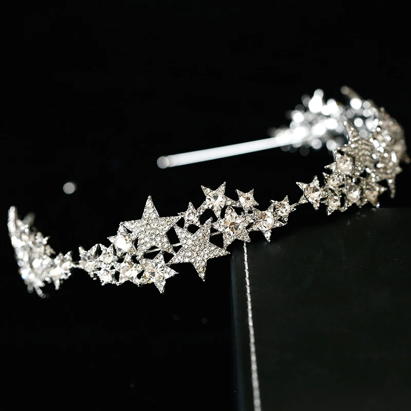 New Fashion Star Wedding Crown Tiara Hair Accessories Bridal Jewelry Silver Color Rhinestone Crystal Headband Girl Women Diadem
New Fashion Star Wedding Crown Tiara Hair Accessories Bridal Jewelry Silver Color Rhinestone Crystal Headband Girl Women Diadem