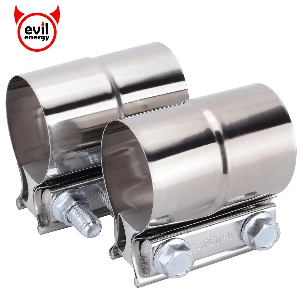 

2.0" 2.25" 2.5" 3.0" 4.0" Butt Joint 304 Stainless Steel Lap Joint Exhaust Band Clamp Exhaust Sleeve Clamp