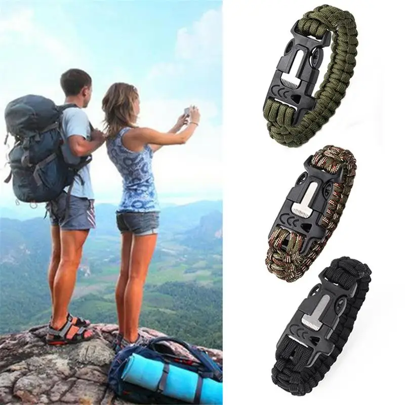 Hot Camping Hiking Climbing Paracord Bracelet Outdoor Survival Gear Kit Whistle Lifesaving Braided Rope Tactical Wrist Band
Hot Camping Hiking Climbing Paracord Bracelet Outdoor Survival Gear Kit Whistle Lifesaving Braided Rope Tactical Wrist Band