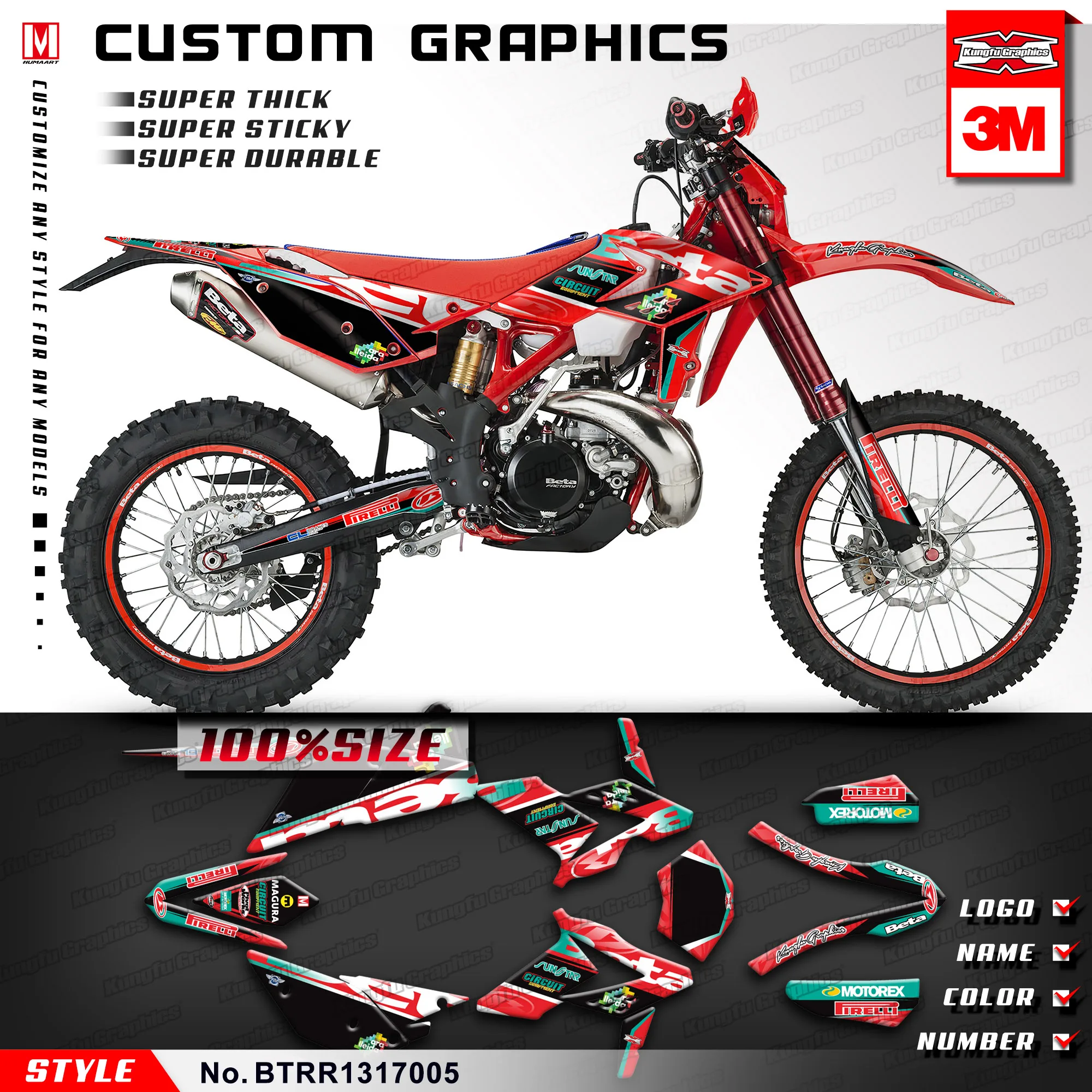 KUNGFU GRAPHICS Vinyl Wrap Kit Race Decals for Beta 250 300 350 390 430 480 RR 250RR 300RR 350RR 390RR 2013 2014 2015 2016 2017
KUNGFU GRAPHICS Vinyl Wrap Kit Race Decals for Beta 250 300 350 390 430 480 RR 250RR 300RR 350RR 390RR 2013 2014 2015 2016 2017