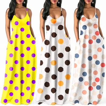 2019 Summer Women Sexy U Neck Dot Print Low Cut Sleeveless Tank Top Party Dress Backless Maxi Dress Beach Dresses Sundress
2019 Summer Women Sexy U Neck Dot Print Low Cut Sleeveless Tank Top Party Dress Backless Maxi Dress Beach Dresses Sundress