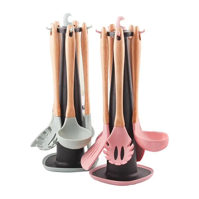 6pcs Non-Stick Kitchenware Silicone Heat Resistant Kitchen Solid Color Cooking Utensils Baking Tool Multifunctional Tools Set
6pcs Non-Stick Kitchenware Silicone Heat Resistant Kitchen Solid Color Cooking Utensils Baking Tool Multifunctional Tools Set