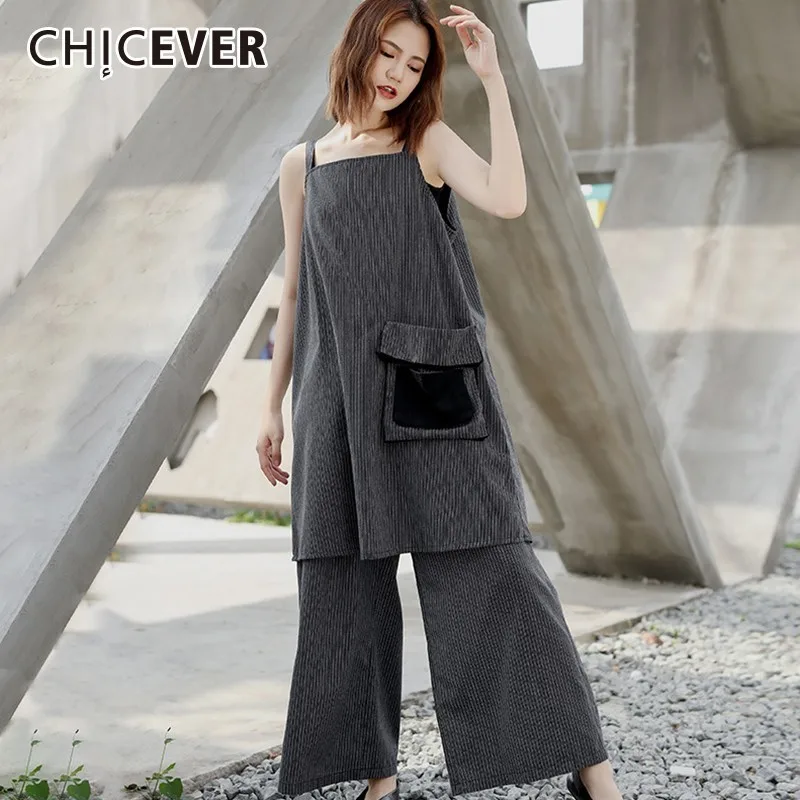 CHICEVER 2019 Spring Striped Suspender Dresses Women Off Shoulder Sleeveless Loose Cotton Linen Dress Fashion Casual Clothes New
CHICEVER 2019 Spring Striped Suspender Dresses Women Off Shoulder Sleeveless Loose Cotton Linen Dress Fashion Casual Clothes New
