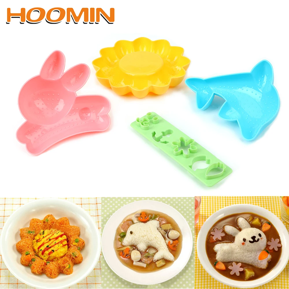 HOOMIN Cute Onigiri Rice Mold Maker Kitchen Kids Bento Accessories 4pcs/set Cartoon Sushi Mold Sandwich Toast Cutter Mould
HOOMIN Cute Onigiri Rice Mold Maker Kitchen Kids Bento Accessories 4pcs/set Cartoon Sushi Mold Sandwich Toast Cutter Mould