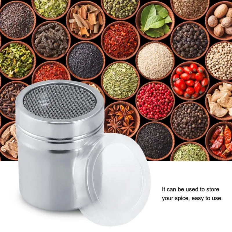 

New Style Stainless Steel Coffee Shaker Pot Chocolate Sugar Cocoa Flour Filter Dusters Cinnamon Powder Tank Kitchen Gadgets