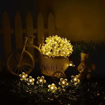 50LED Solar String Flowers Fairy Lights Waterproof Outdoor Solar String Lights Party Decorated Garden Christmas Holiday Light
50LED Solar String Flowers Fairy Lights Waterproof Outdoor Solar String Lights Party Decorated Garden Christmas Holiday Light