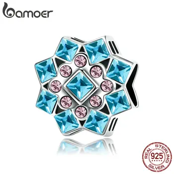BAMOER Authentic 925 Sterling Silver Winter Snowflake Flower Blue CZ Beads Charm fit Charm Bracelet DIY Jewelry Making SCC969
BAMOER Authentic 925 Sterling Silver Winter Snowflake Flower Blue CZ Beads Charm fit Charm Bracelet DIY Jewelry Making SCC969