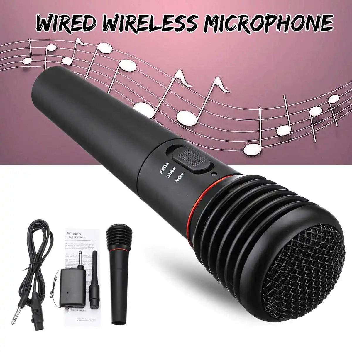 2in1 Professional Wired Wireless Handheld Microphone Mic Dynamic Cordless For KTV Karaoke Party Recording Speaking Stage Gift
2in1 Professional Wired Wireless Handheld Microphone Mic Dynamic Cordless For KTV Karaoke Party Recording Speaking Stage Gift