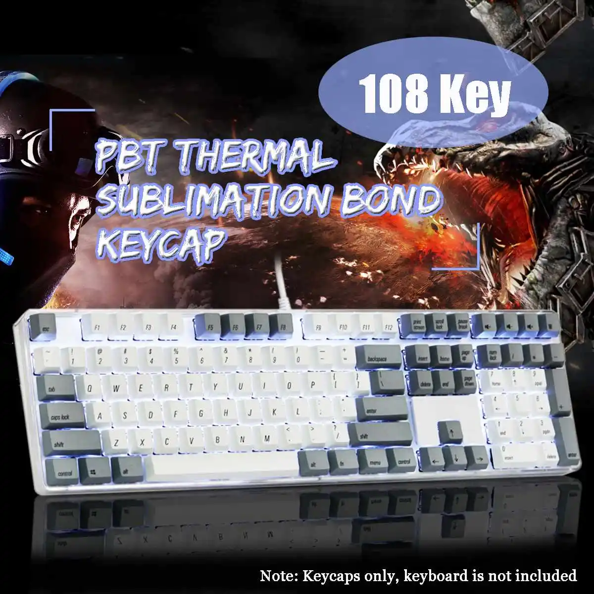 Magicforce 108 Key English Languag White Gray Color Dye-sub PBT Keycaps Keycap Set for Mechanical Keyboard
Magicforce 108 Key English Languag White Gray Color Dye-sub PBT Keycaps Keycap Set for Mechanical Keyboard