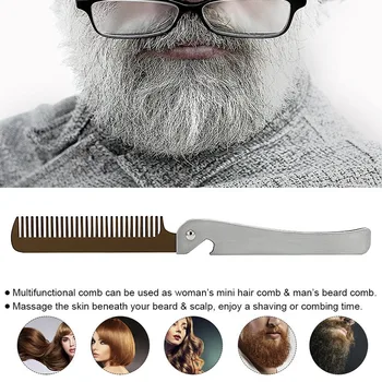 Folding Stainless Steel Combs Portable Pocket Beard Combs Hair Care Styling Combs For Man Styling Tools
Folding Stainless Steel Combs Portable Pocket Beard Combs Hair Care Styling Combs For Man Styling Tools