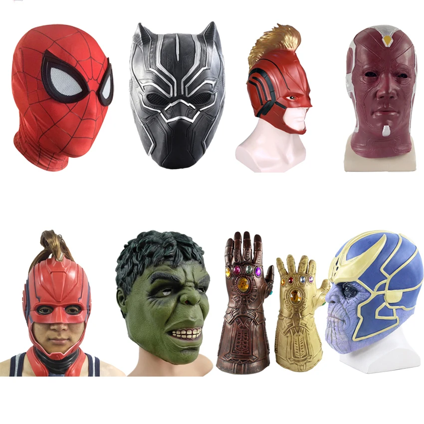 Avengers: Endgame Legend Captain Marvel Spiderman Iron Man Hulk Black Panther Infinity Gauntlet Adult Fancy Latex Mask Helmet
Avengers: Endgame Legend Captain Marvel Spiderman Iron Man Hulk Black Panther Infinity Gauntlet Adult Fancy Latex Mask Helmet