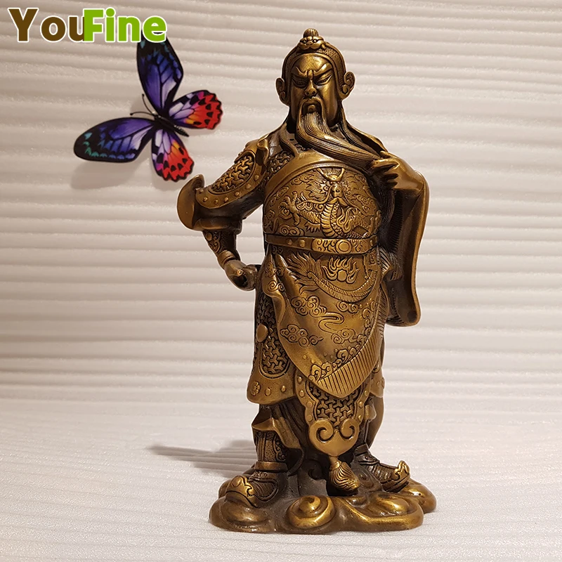 Vintage bronze brass ancient figure Guan Gong statue Buddha sculpture Zhongyitang indoor decoration
Vintage bronze brass ancient figure Guan Gong statue Buddha sculpture Zhongyitang indoor decoration