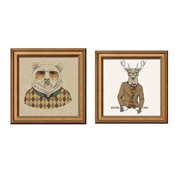 25*25cm Creative Character Cartoon Oil Painting For Living Room Animal Decorative Wall Painting With Frame Poster
25*25cm Creative Character Cartoon Oil Painting For Living Room Animal Decorative Wall Painting With Frame Poster