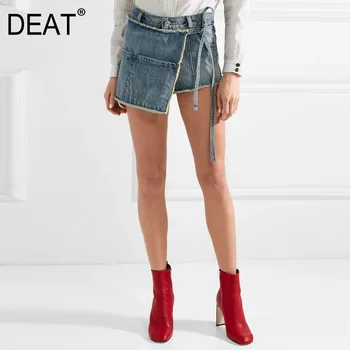 DEAT 2020 new summer fashion women jeans halfbody asymmetrical denim washed super short shorts and skirts fake two pieces
DEAT 2020 new summer fashion women jeans halfbody asymmetrical denim washed super short shorts and skirts fake two pieces