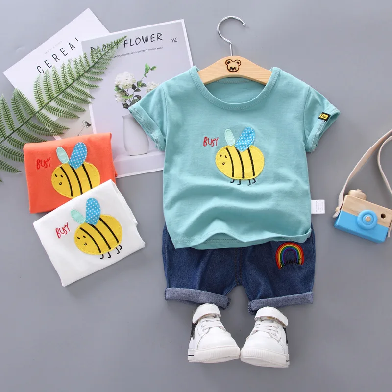 Children Summer Clothes Baby Boys Girls Cartoon T Shirt Shorts 2pcs/set Infant Cotton Garment Toddler Kids Casual Tracksuits
Children Summer Clothes Baby Boys Girls Cartoon T Shirt Shorts 2pcs/set Infant Cotton Garment Toddler Kids Casual Tracksuits