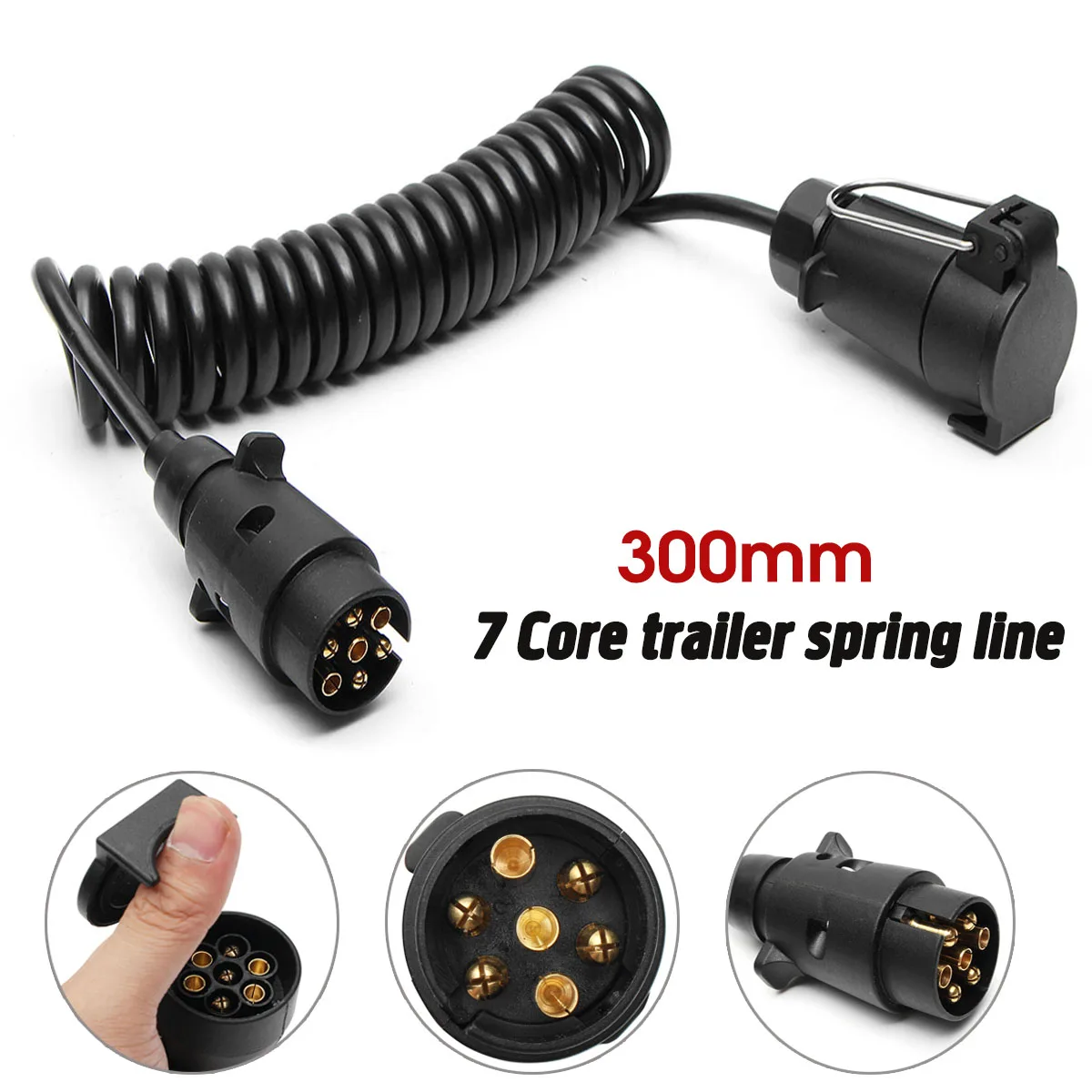 300cm 7Pin Trailer Light Board Extension Cable Lead Male to Female Trailer Truck Couplings Circuit Plug Socket
300cm 7Pin Trailer Light Board Extension Cable Lead Male to Female Trailer Truck Couplings Circuit Plug Socket