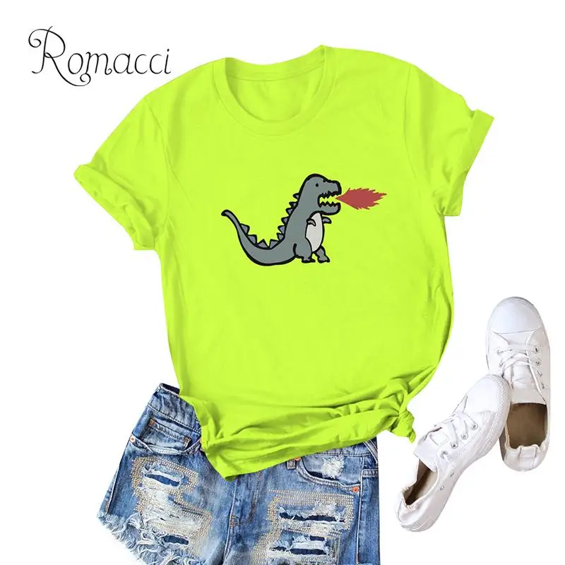 Romacci Women Plus Size T-shirt 4XL 5XL Cartoon Animal Dinosaurs Print O Neck Summer Cotton T Shirt Short Sleeve Funny Cute Tee
Romacci Women Plus Size T-shirt 4XL 5XL Cartoon Animal Dinosaurs Print O Neck Summer Cotton T Shirt Short Sleeve Funny Cute Tee