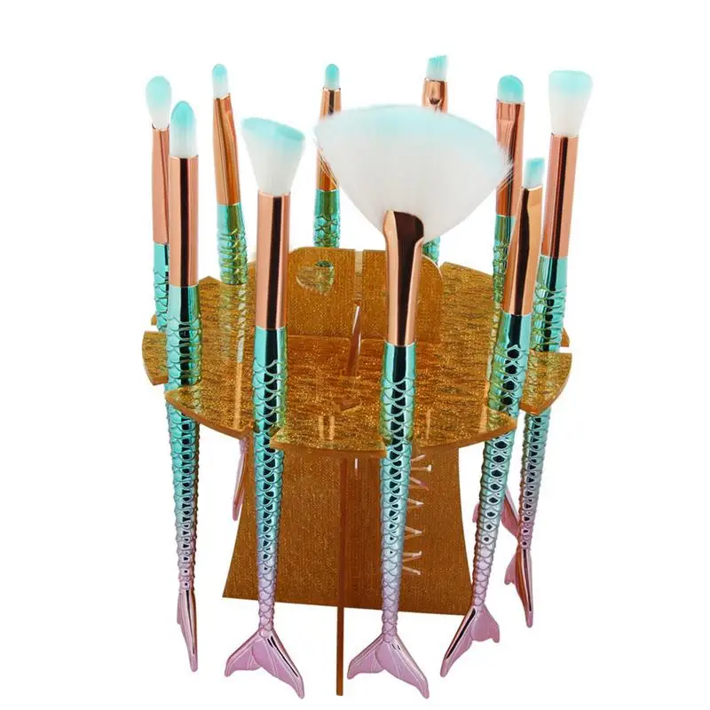 Makeup Brush Dryer Display Rack Stand With 10 Holes For Displaying Mermaid-shaped Makeup Brushes Drying Brush Tools
Makeup Brush Dryer Display Rack Stand With 10 Holes For Displaying Mermaid-shaped Makeup Brushes Drying Brush Tools