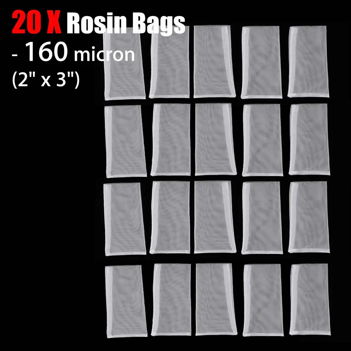 20 Pack 160u 2'' x 3'' Rosin Press Filter Tea Bags Nylon Mesh Micron Screen20 Pcs 160u Micron 2 x 3 Rosin Press Filter Bags Tea
20 Pack 160u 2'' x 3'' Rosin Press Filter Tea Bags Nylon Mesh Micron Screen20 Pcs 160u Micron 2 x 3 Rosin Press Filter Bags Tea