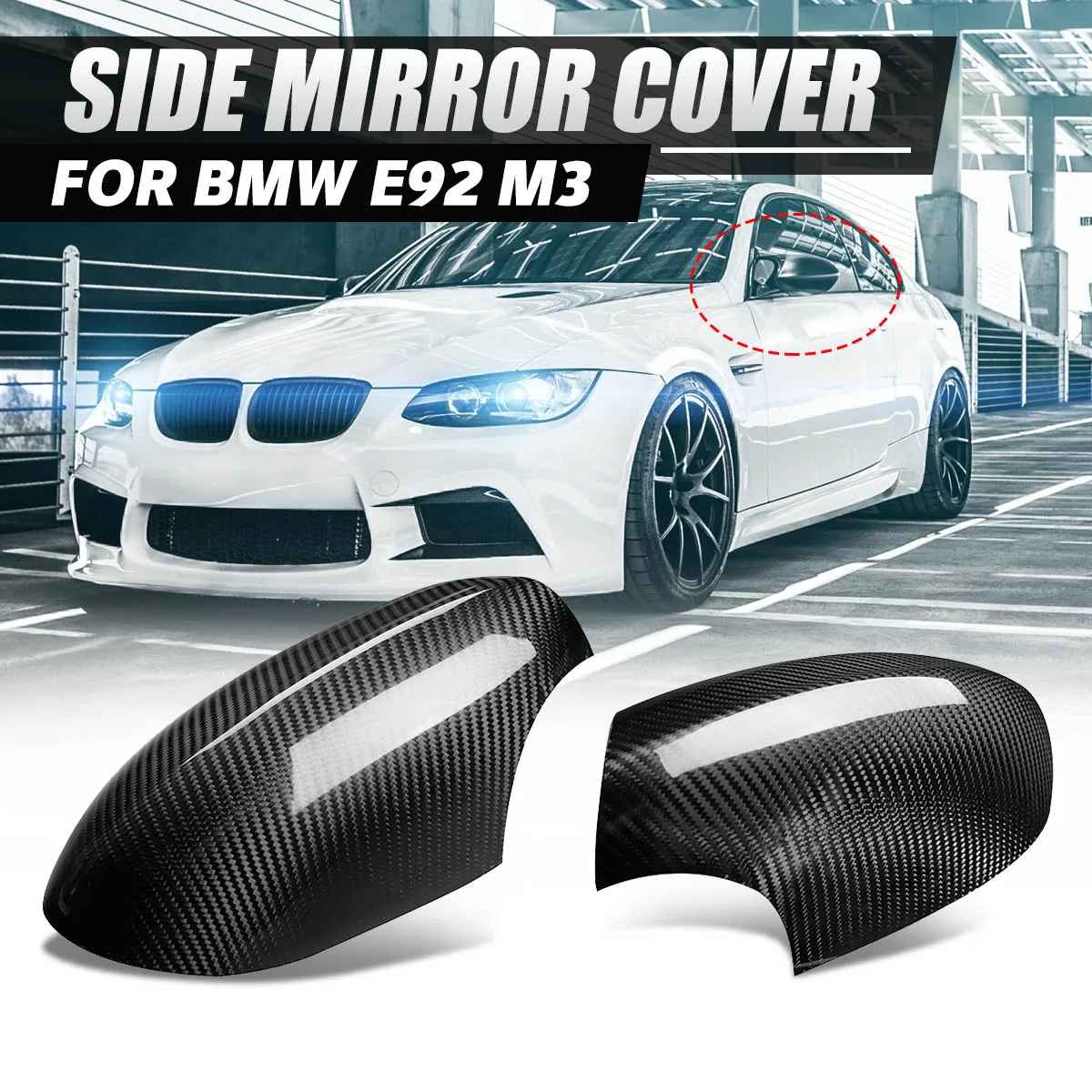 2pcs Real Carbon Fiber Add-on E92 E93 Car Rearview Side Mirror Cover Caps Rear View Mirror Shell For BMW E92 E93 M3 2Door Model
2pcs Real Carbon Fiber Add-on E92 E93 Car Rearview Side Mirror Cover Caps Rear View Mirror Shell For BMW E92 E93 M3 2Door Model