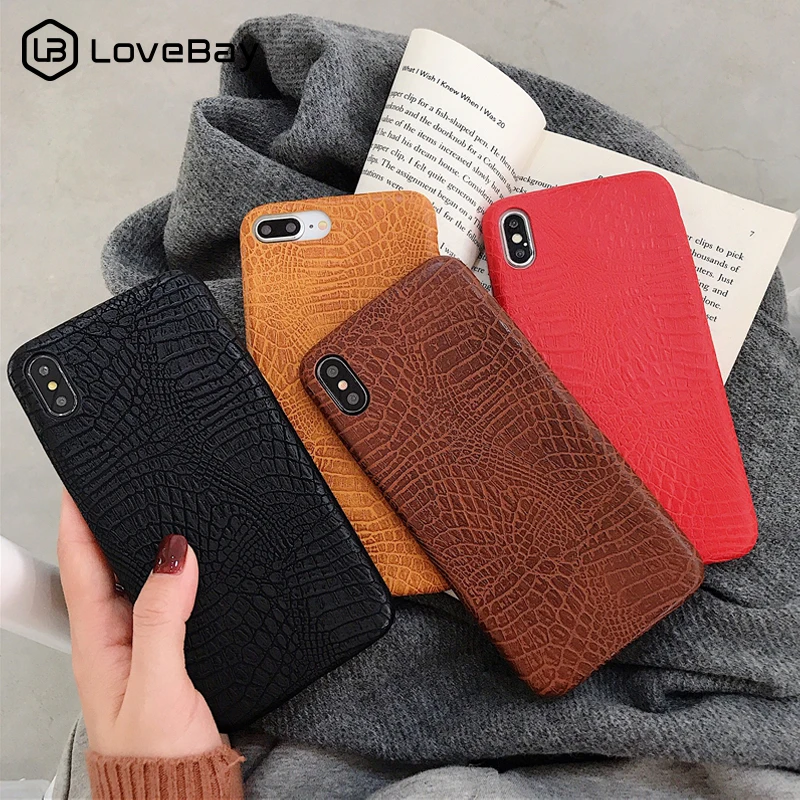 Lovebay Crocodile Pattern PU Phone Case Cover For Iphone XS Max XR X 5 5S SE 6 6S 7 8 Plus High Quality Luxury Back Cover Shell
Lovebay Crocodile Pattern PU Phone Case Cover For Iphone XS Max XR X 5 5S SE 6 6S 7 8 Plus High Quality Luxury Back Cover Shell