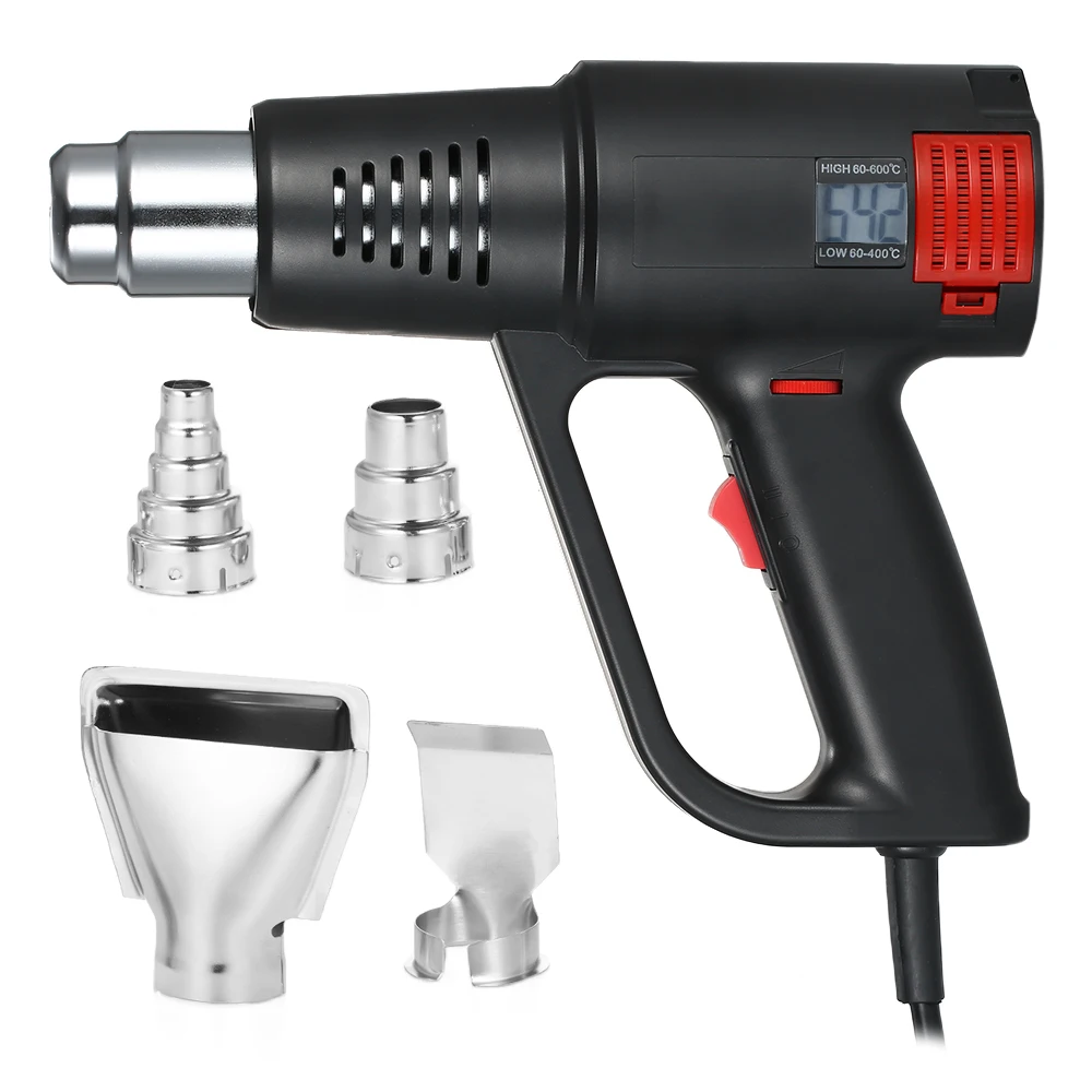 2000W Electric Air Heater Gun Temperature-controlled Hot Air Gun Hair dryer Soldering hairdryer Gun build tool with 4pcs Nozzle
2000W Electric Air Heater Gun Temperature-controlled Hot Air Gun Hair dryer Soldering hairdryer Gun build tool with 4pcs Nozzle