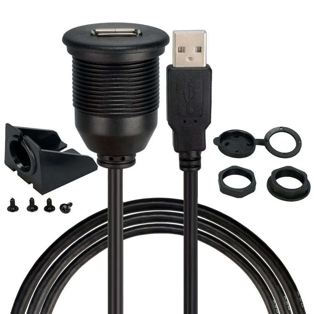 Car Waterproof Single USB 2.0 Port Cable Male to Female 2M for Motor Steamer DashBoard
Car Waterproof Single USB 2.0 Port Cable Male to Female 2M for Motor Steamer DashBoard