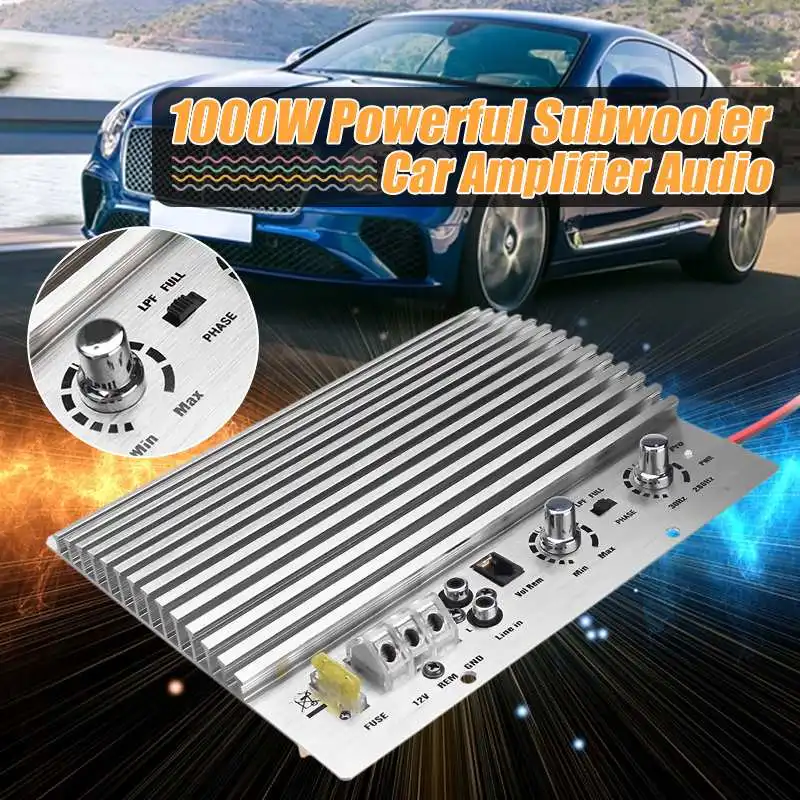 1PC 12V 1000W Mono Car Audio High Power Amplifier Board Powerful Bass Subwoofer Amp 213mmx173mm
1PC 12V 1000W Mono Car Audio High Power Amplifier Board Powerful Bass Subwoofer Amp 213mmx173mm