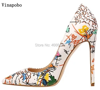 2019 Luxury Brand Fashion Graffiti Colorful Print Women Pumps Sexy pointed toe high heel single shoes Wedding Party Women Shoes
2019 Luxury Brand Fashion Graffiti Colorful Print Women Pumps Sexy pointed toe high heel single shoes Wedding Party Women Shoes