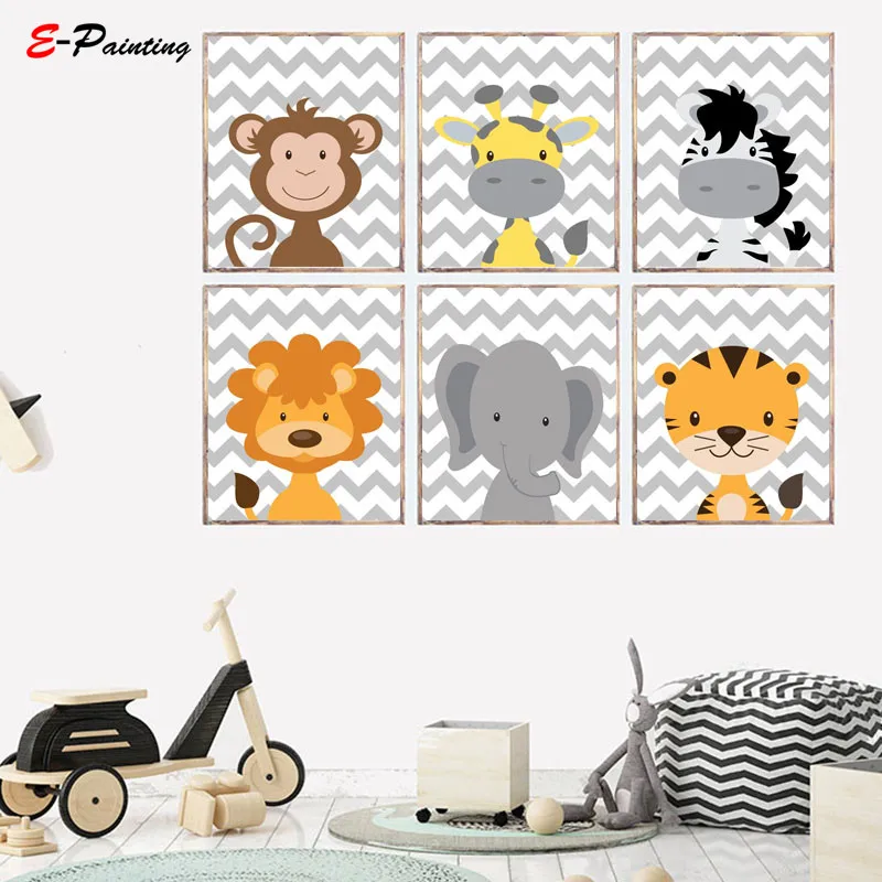 Jungle Safari Animal Lovely Tiger Wall Art Printing Posters Baby Boys Canvas Painting Picture Nursery Decor Kid Bedroom
Jungle Safari Animal Lovely Tiger Wall Art Printing Posters Baby Boys Canvas Painting Picture Nursery Decor Kid Bedroom