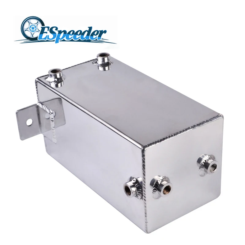 ESPEEDER 4L Universal Fuel Surge Tank Aluminum Oil Catch Can Mirror Polished Swril Pot System AN6 Fitting Racing Engine Parts
ESPEEDER 4L Universal Fuel Surge Tank Aluminum Oil Catch Can Mirror Polished Swril Pot System AN6 Fitting Racing Engine Parts