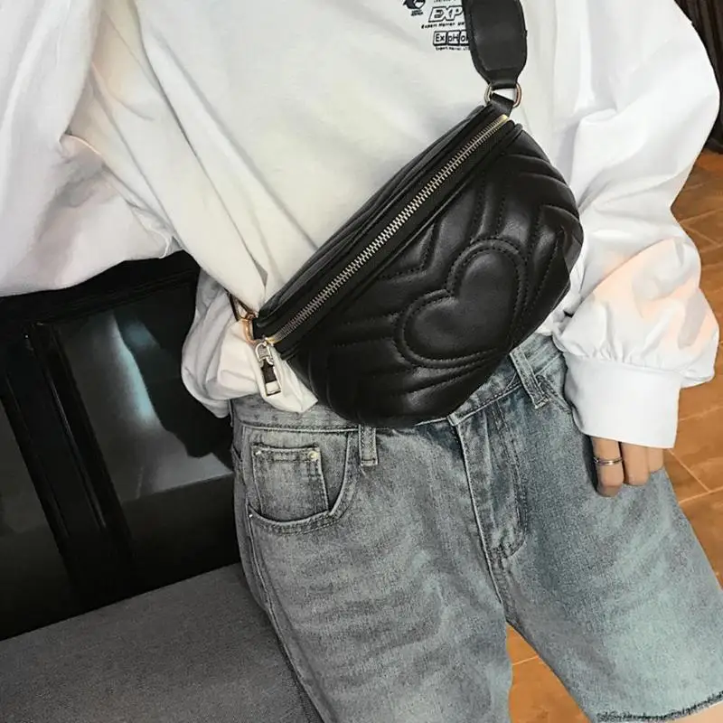 PU Leather Wave Waist Pack Women Love Heart Pattern Fanny Packs Heat Shape Girls Female Chest Bag Money Belt Phone Travel Bags
PU Leather Wave Waist Pack Women Love Heart Pattern Fanny Packs Heat Shape Girls Female Chest Bag Money Belt Phone Travel Bags