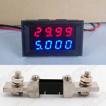200V 0-200A DC Digital LED Voltmeter Ammeter Dual display Amp Volt Meter + 200A shunt 12v 24v CAR Voltage and current
200V 0-200A DC Digital LED Voltmeter Ammeter Dual display Amp Volt Meter + 200A shunt 12v 24v CAR Voltage and current