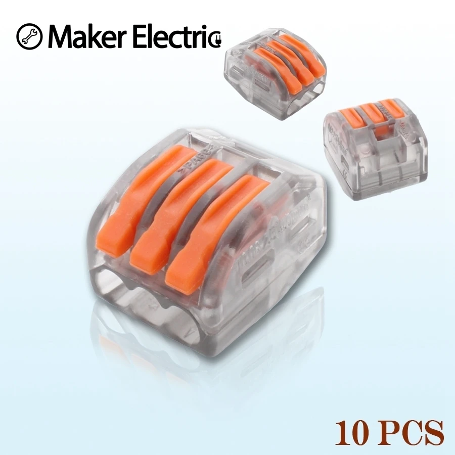 (10pcs/lot) mini fast Wire Connector,222-413(PCT213) Universal Compact Wiring Connector 3 pin Conductor Terminal Block
(10pcs/lot) mini fast Wire Connector,222-413(PCT213) Universal Compact Wiring Connector 3 pin Conductor Terminal Block