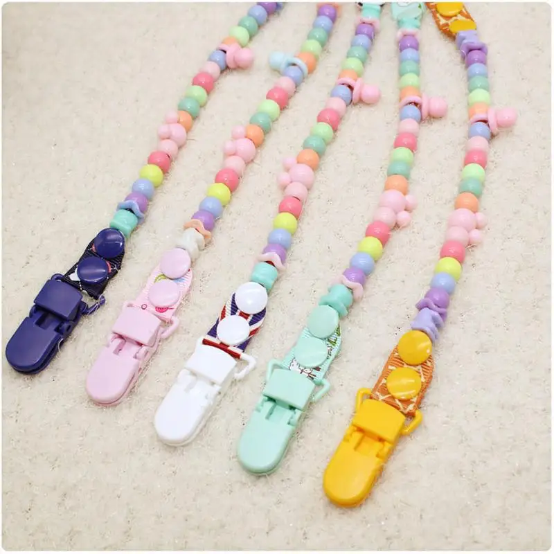 Baby Pacifier Chain Clip Anti-Drop Chain Clamp Beads Soother Holder Baby Safe Soother Chain For Infant Feeding Pacifiers O3
Baby Pacifier Chain Clip Anti-Drop Chain Clamp Beads Soother Holder Baby Safe Soother Chain For Infant Feeding Pacifiers O3