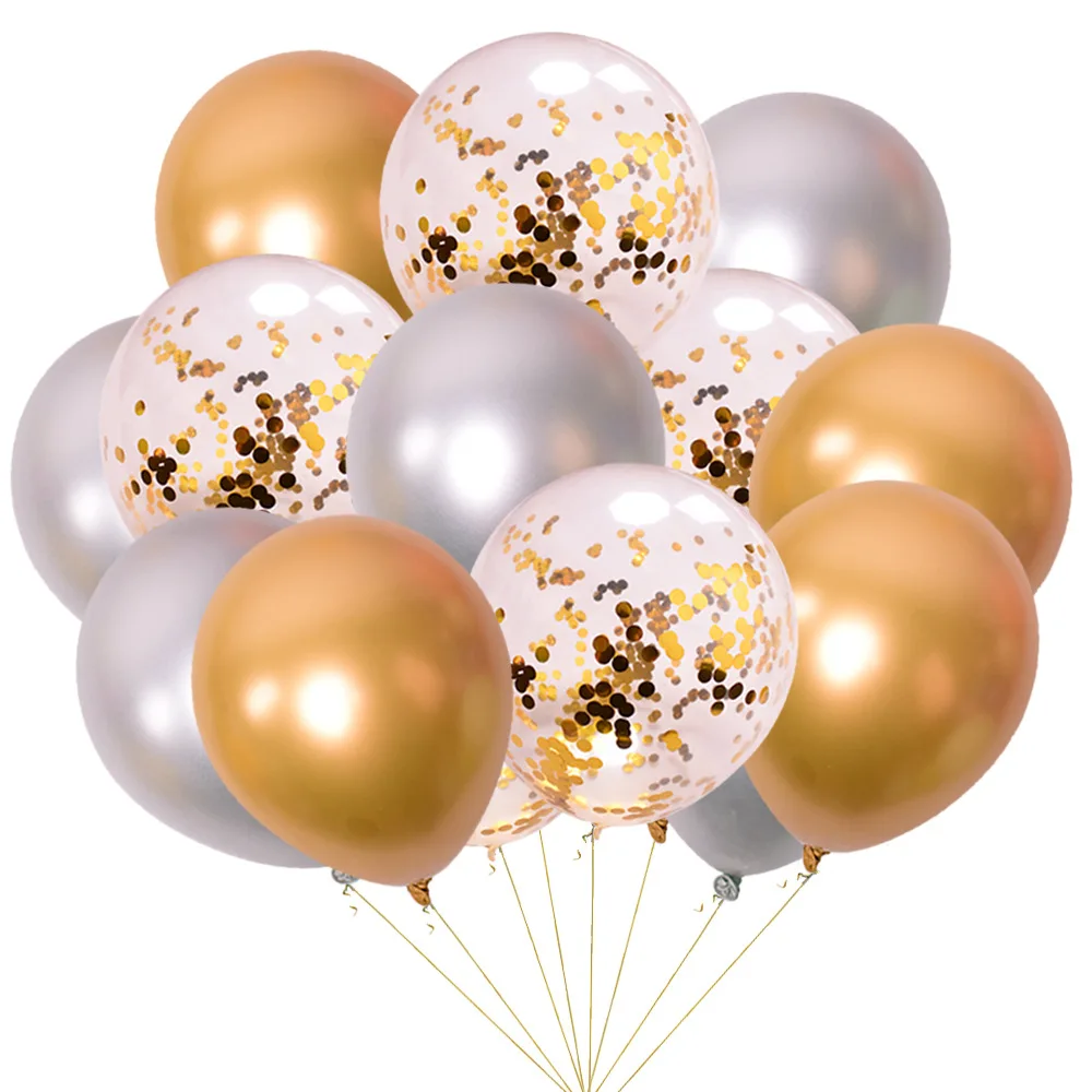 15pcs 12inch Metal Pearl Latex Balloons Clear Confetti Balloon Set Metallic Color Inflatable Air Balls Birthday Party Decoration
15pcs 12inch Metal Pearl Latex Balloons Clear Confetti Balloon Set Metallic Color Inflatable Air Balls Birthday Party Decoration