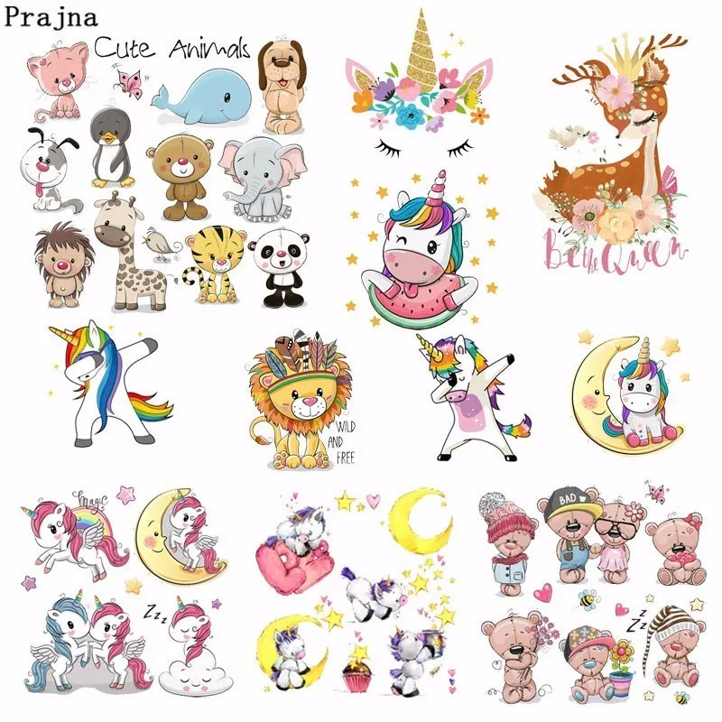 Prajna Rainbow Unicorn Owl Patches For Clothing Bear Whale Elephant Iron On Transfer Cartoon Dog Heat Transfer Vinyl Washable F
Prajna Rainbow Unicorn Owl Patches For Clothing Bear Whale Elephant Iron On Transfer Cartoon Dog Heat Transfer Vinyl Washable F