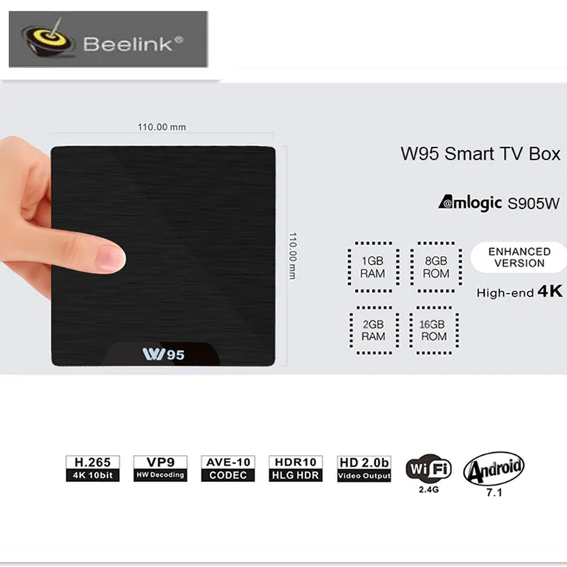 W95 Android TV Box Android 7.1 Amlogic S905W Quad Core 2G RAM 16G ROM Set Top Box 2.4GHz Wifi HDMI2.0 3D H.265 4K Media Player
W95 Android TV Box Android 7.1 Amlogic S905W Quad Core 2G RAM 16G ROM Set Top Box 2.4GHz Wifi HDMI2.0 3D H.265 4K Media Player
