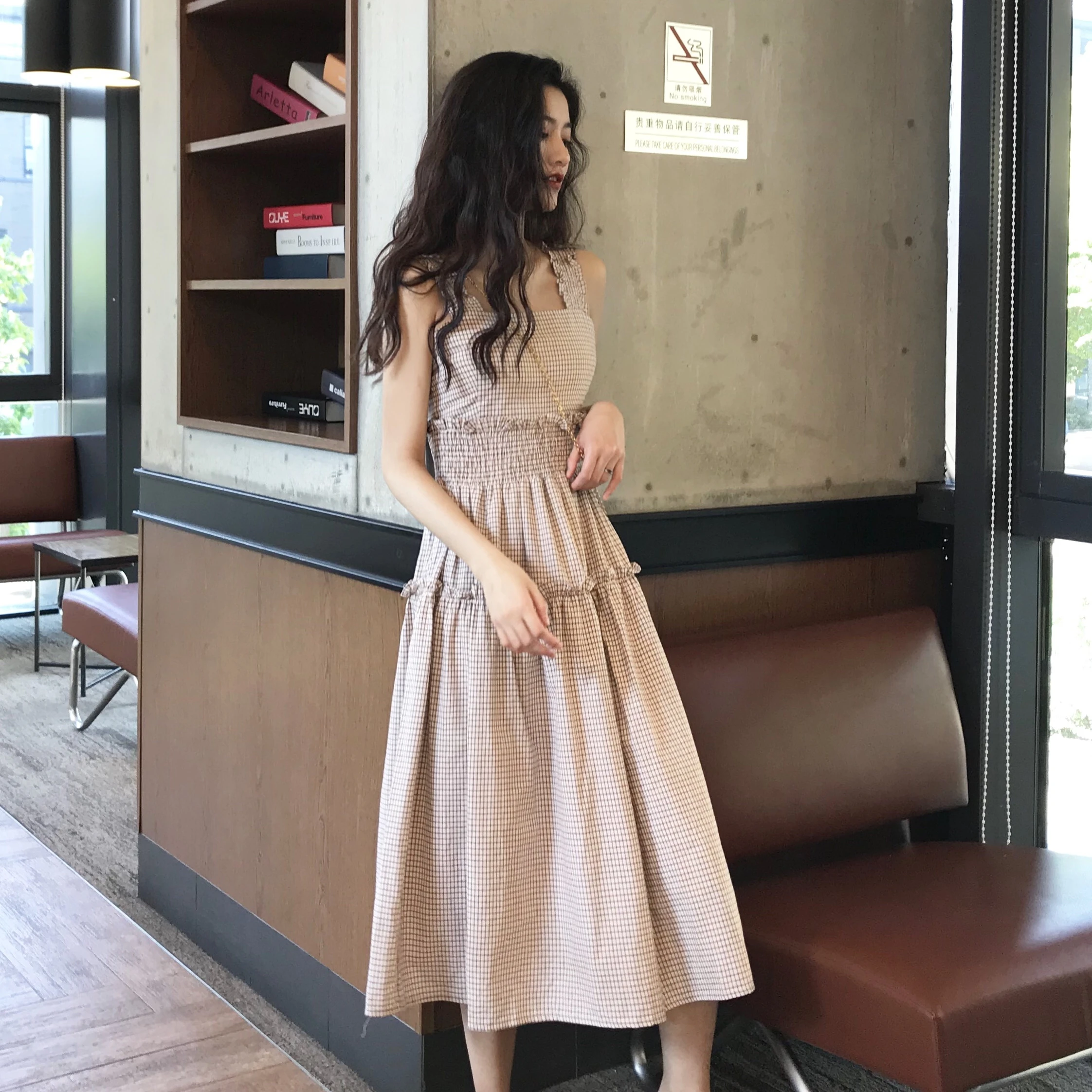 Lychee Girls Vintage Plaid Women Dress Sleeveless Slash Neck Elastic Dresses Causal Slim A-Line Dress Female
Lychee Girls Vintage Plaid Women Dress Sleeveless Slash Neck Elastic Dresses Causal Slim A-Line Dress Female