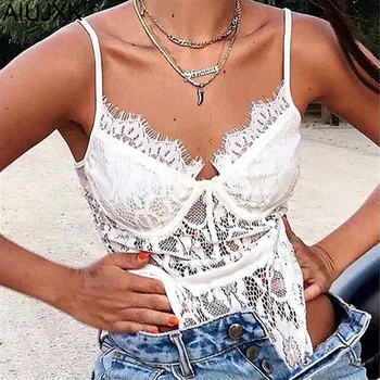 AIUJXK New Summer 2019 Sexy Lace Patchwork Bodysuit Women Streetwear Backless Sexy Transparent Strap Sleeveless Female Jumpsuit 
AIUJXK New Summer 2019 Sexy Lace Patchwork Bodysuit Women Streetwear Backless Sexy Transparent Strap Sleeveless Female Jumpsuit