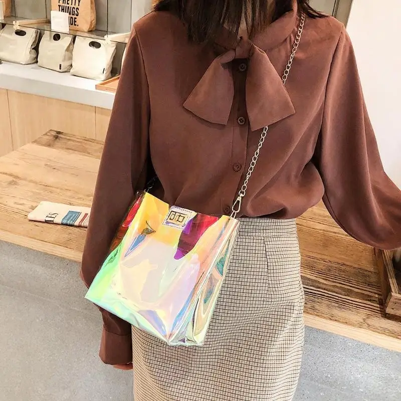 Girls Casual Transparent Small Flap 2pcs/set Laser Shoulder Messenger Handbags Women Chain Crossbody Bag Clutch
Girls Casual Transparent Small Flap 2pcs/set Laser Shoulder Messenger Handbags Women Chain Crossbody Bag Clutch