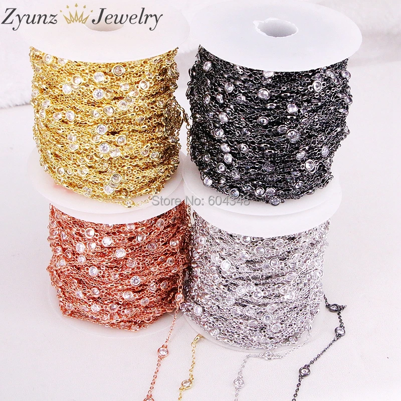 5 Meters 5MM Clear Cubic Zirconia Chain Brass Metal Rosary Chains for Jewelry Making Accessories
5 Meters 5MM Clear Cubic Zirconia Chain Brass Metal Rosary Chains for Jewelry Making Accessories