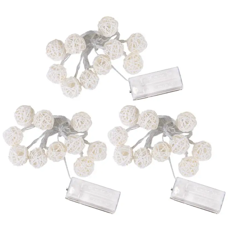1.2M 10LED Rattan Ball LED String Lighting Wedding Party Curtain Light 
1.2M 10LED Rattan Ball LED String Lighting Wedding Party Curtain Light